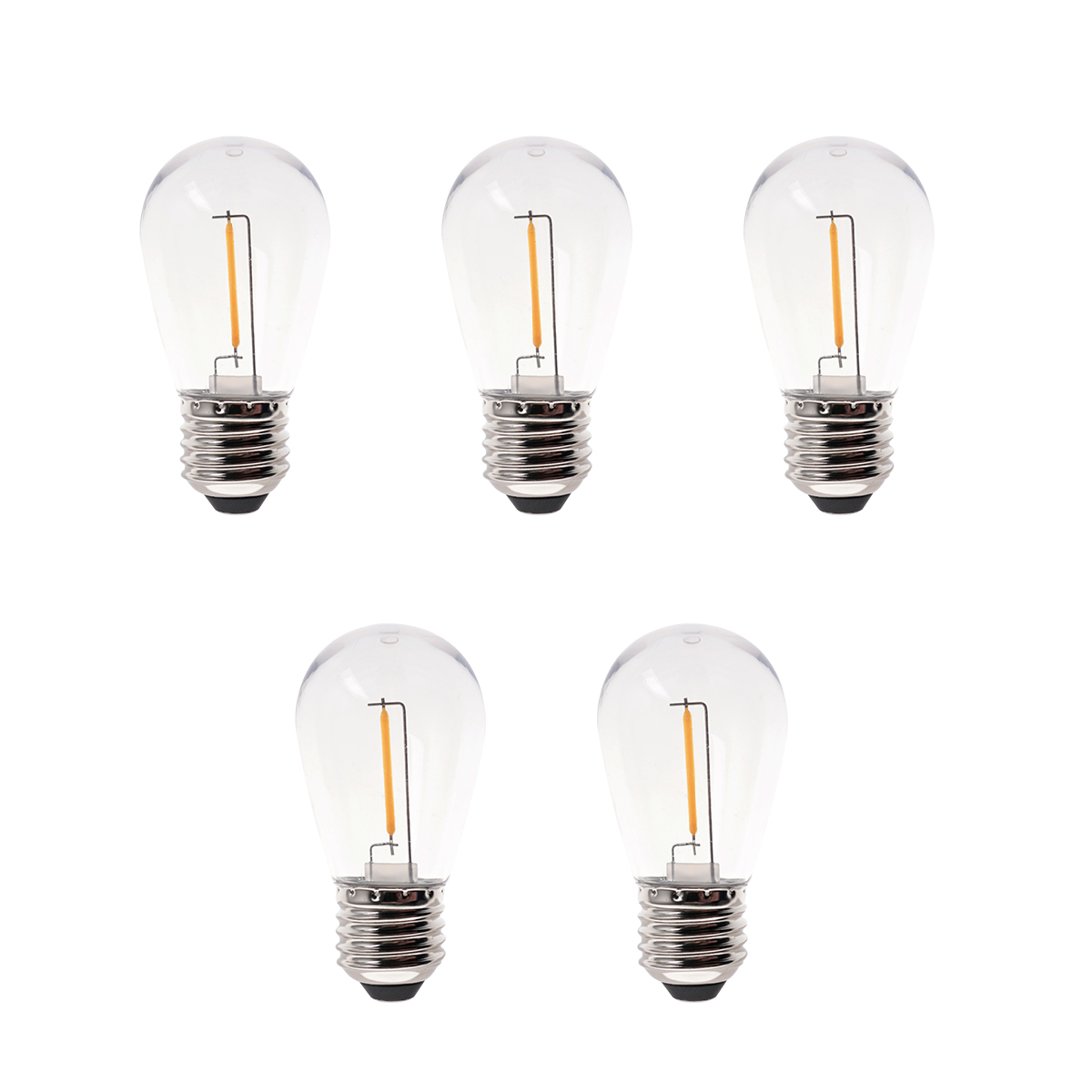 Deco bulb x 5 Gjennomsiktig Fra Lightson - Hageplugg &amp; Play fra LightsOn er et fleksibelt og rimelig 12-voltssystem for hagen din, som du enkelt installerer selv og senere kan bygge på, opptil 50 meter, hvis du ønsker det.
