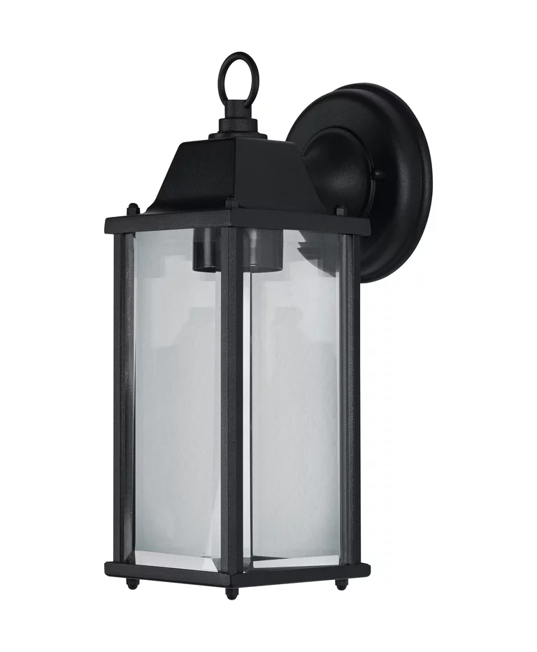 Lantern Square M Svart utendørslampe Fra Ledvance - Lantern Square er en stilig vegglampe i klassisk lanternedesign som gir en tidl&oslash;s og elegant f&oslash;lelse til fasader, entre og uteplasser.