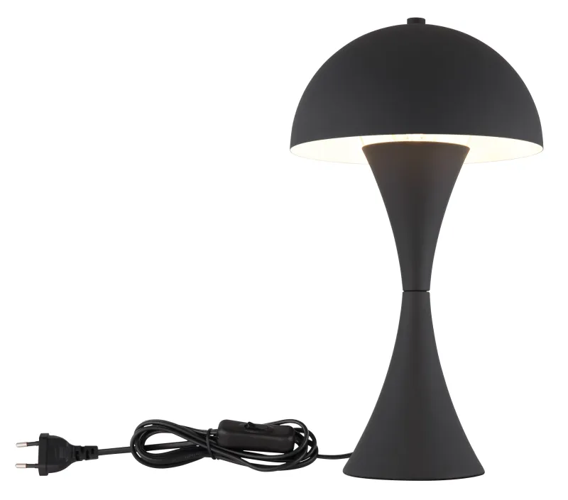 Dima 36cm Svart bordlampe Fra Globo Lighting - Perfekt f&ouml;r moderna milj&ouml;er, d&auml;r den ger en sofistikerad touch samtidigt som den sprider behagligt ljus.