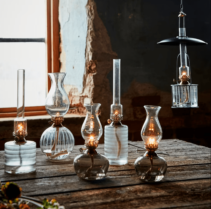 Frosted kerosene lamp big Gjennomsiktig Fra Strömshaga - Passer med veke artikkelnummer 116210 og brennere med artikkelnummer 121810G.