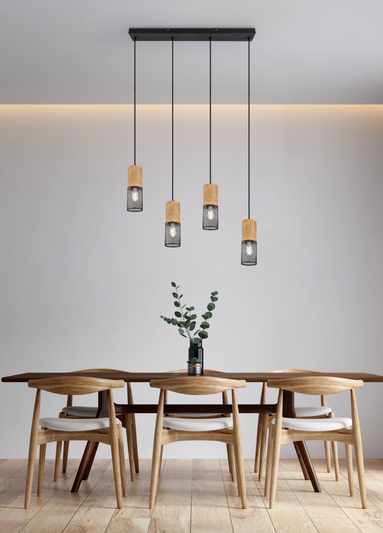 Tosh 65cm Svart Taklampe Fra Trio Lighting - 