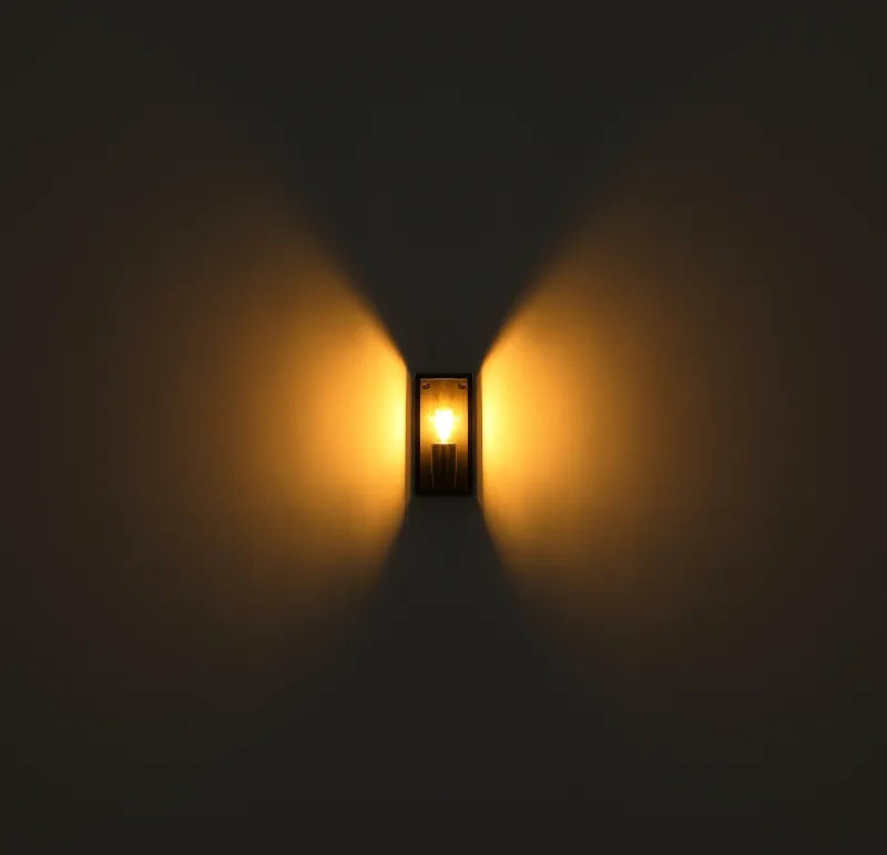 Logana Svart utendørslampe Fra Globo Lighting - Med sin rektangul&auml;ra design och unika ljusspridning kombinerar den stil och funktion.