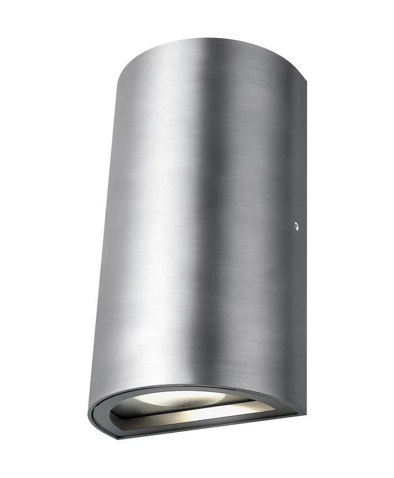 UpDown Aluminium utendørslampe Fra Ledvance - UpDown &auml;r en stilren och modern v&auml;gglampa som skapar en effektfull ljusspridning b&aring;de upp&aring;t och ned&aring;t.