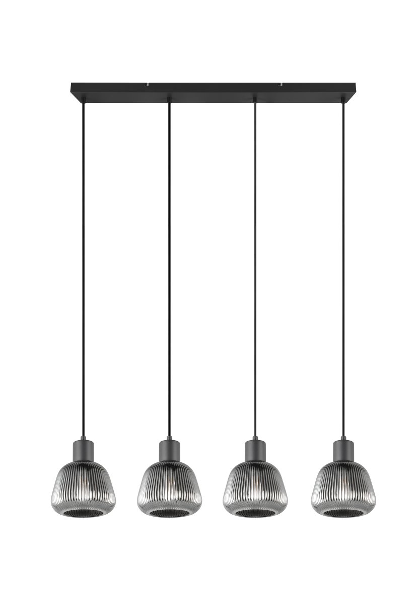 Tarifa 90cm Røykgrå Taklampe Fra Trio Lighting - Det myke lyset og de unike lyseffektene skaper en varm og innbydende atmosfære.