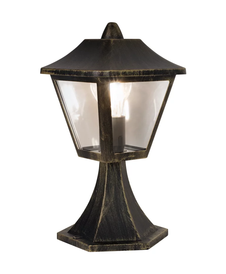 Tradition 32cm Svart/gull Fra Ledvance - Laget av robust, presst&oslash;pt aluminium og med en klar polykarbonat diffusor gir den et behagelig og klart lys.