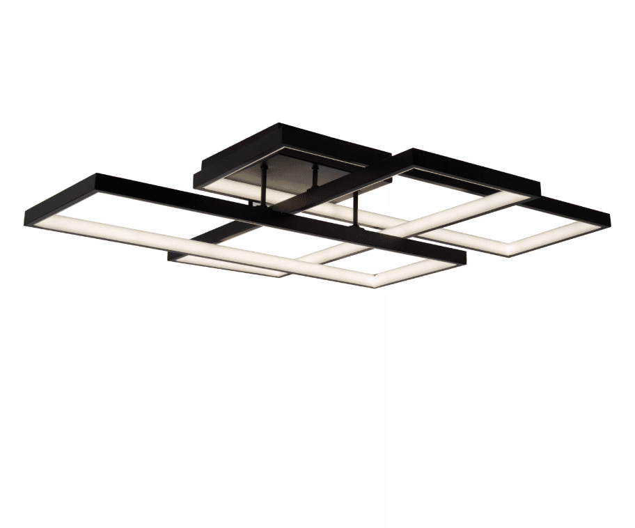 Lokero 65cm Svart plafond Fra Lucide - De opplyste, rektangulære rammene av høykvalitetsmateriale sprer et jevnt og behagelig lys som skaper en varm og innbydende atmosfære.