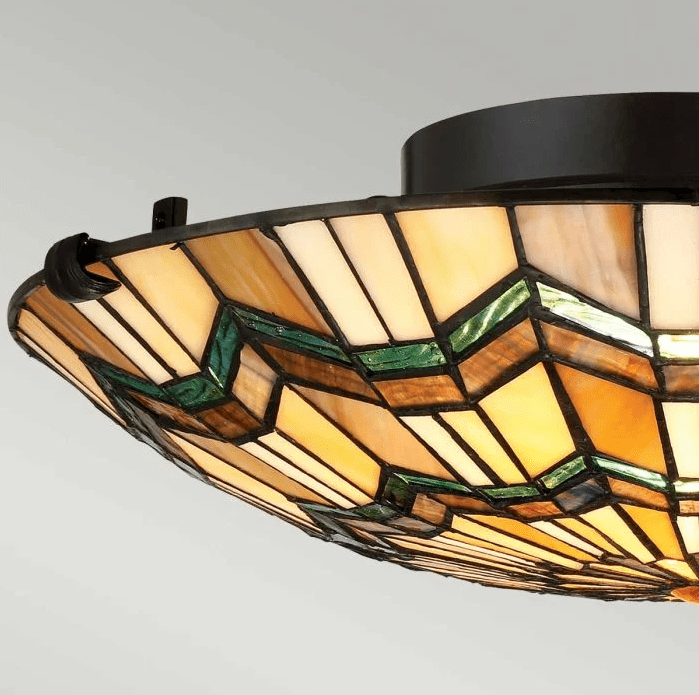 Alscott Ø42 Flerfarget Fra Elstead Lighting - Den klassiske lampefoten er elegant utformet i en bronsefinish, som forsterker den tidløse og håndverksmessige følelsen av designet.