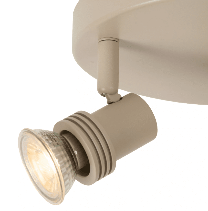 Kianti 2 Taupe spotlight Fra Lucide - Enten den plasseres i stuen, kjøkkenet eller gangen, gir Kianti en sofistikert og luksuriøs følelse.