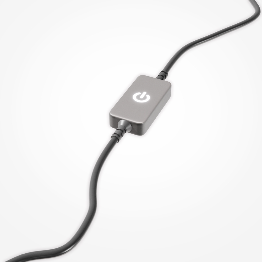 Mangata 30cm Gjennomsiktig bordlampe Fra Maytoni - Lampen er utstyrt med en dimmer p&aring; ledningen, slik at du enkelt kan justere lysstyrken - fra stemningsfull belysning til funksjonell arbeidslampe.