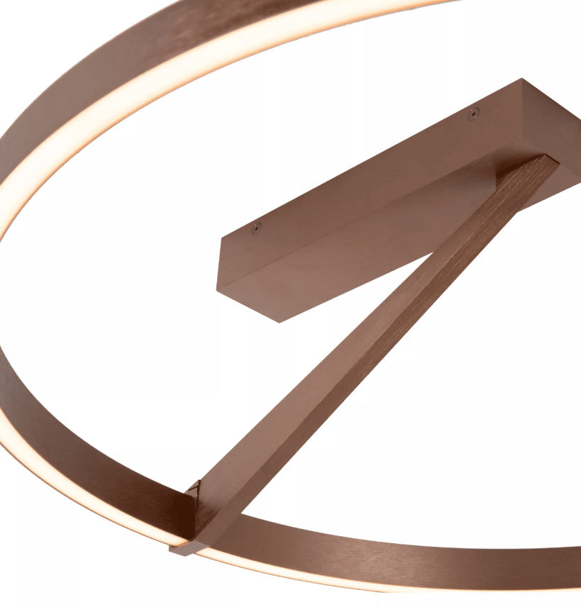 Applause Ø60 Brun plafond Fra Lucide - Den integrerte LED-stripen avgir et kraftig og jevnt lys, perfekt for alt fra kjøkken og stuer til arbeidsområder.