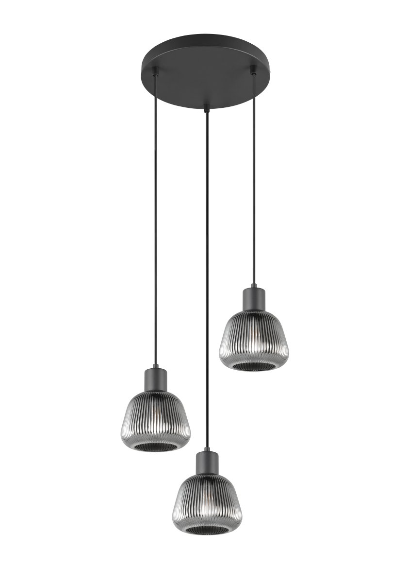 Tarifa Ø37 Røykgrå Taklampe Fra Trio Lighting - 
