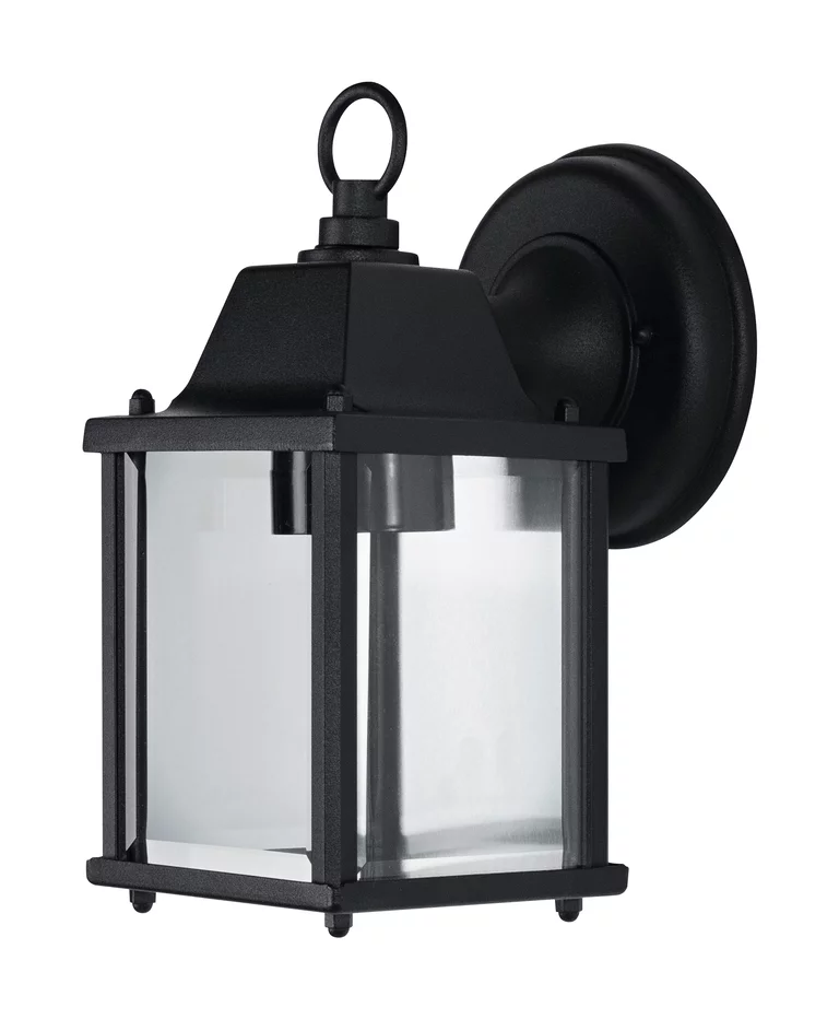 Lantern Square S Svart utendørslampe Fra Ledvance - Lantern Square er en stilig vegglampe i klassisk lanternedesign som gir en tidl&oslash;s og elegant f&oslash;lelse til fasader, entre og uteplasser.