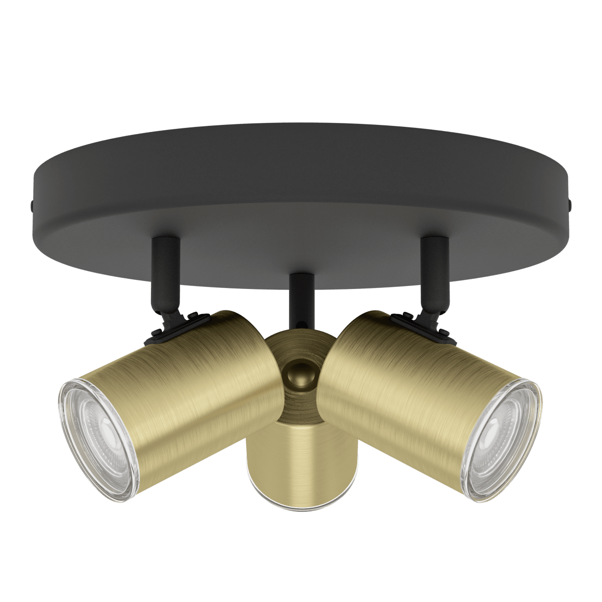 Consuma 3 Gull spotlight Fra Eglo - Consuma er en moderne metallspotlight med industridesign og en elegant gullfinish.