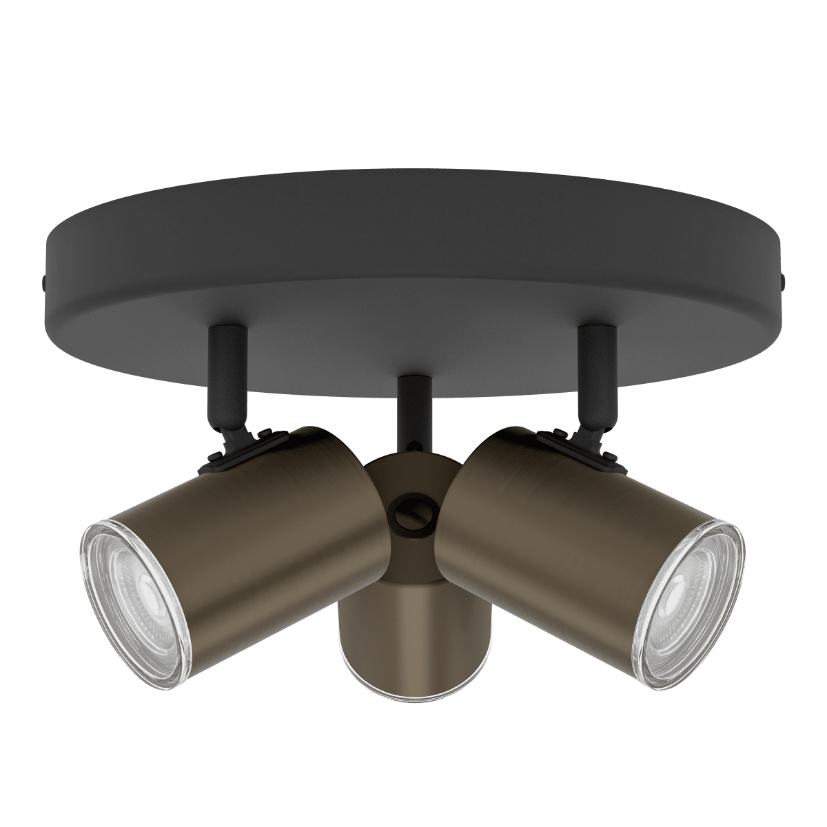 Consuma 3 Bronse spotlight Fra Eglo - Consuma er en moderne metallspotlight med industridesign og en elegant bronsefinish.
