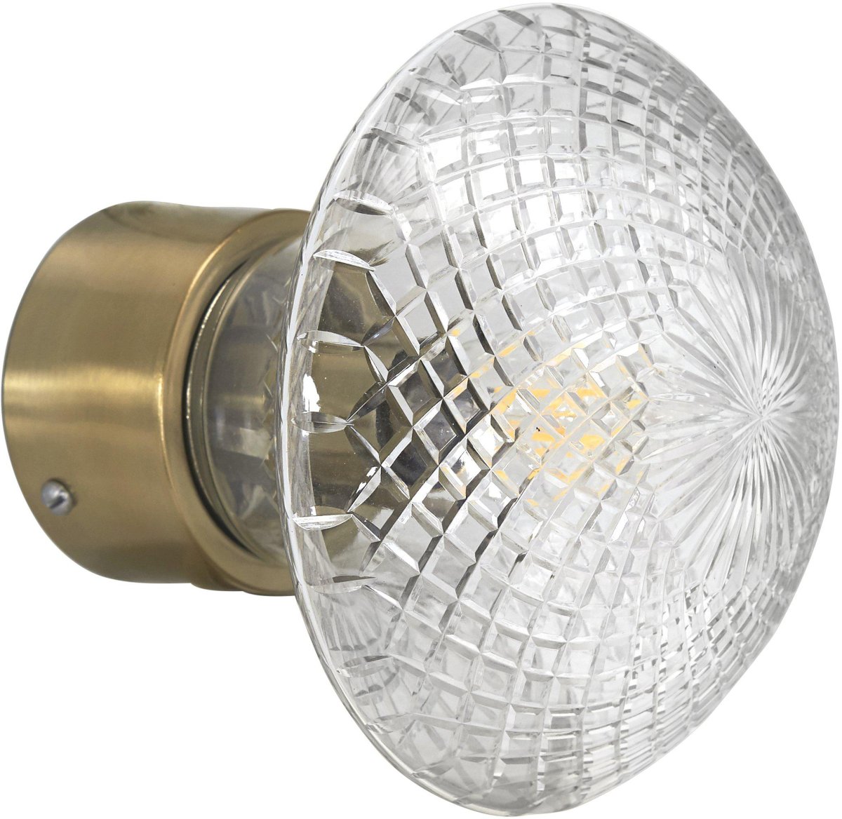 Juliette Messing vegglampe Fra PR Home - E14 lampefot for kronelys eller p&aelig;reformet lampe.