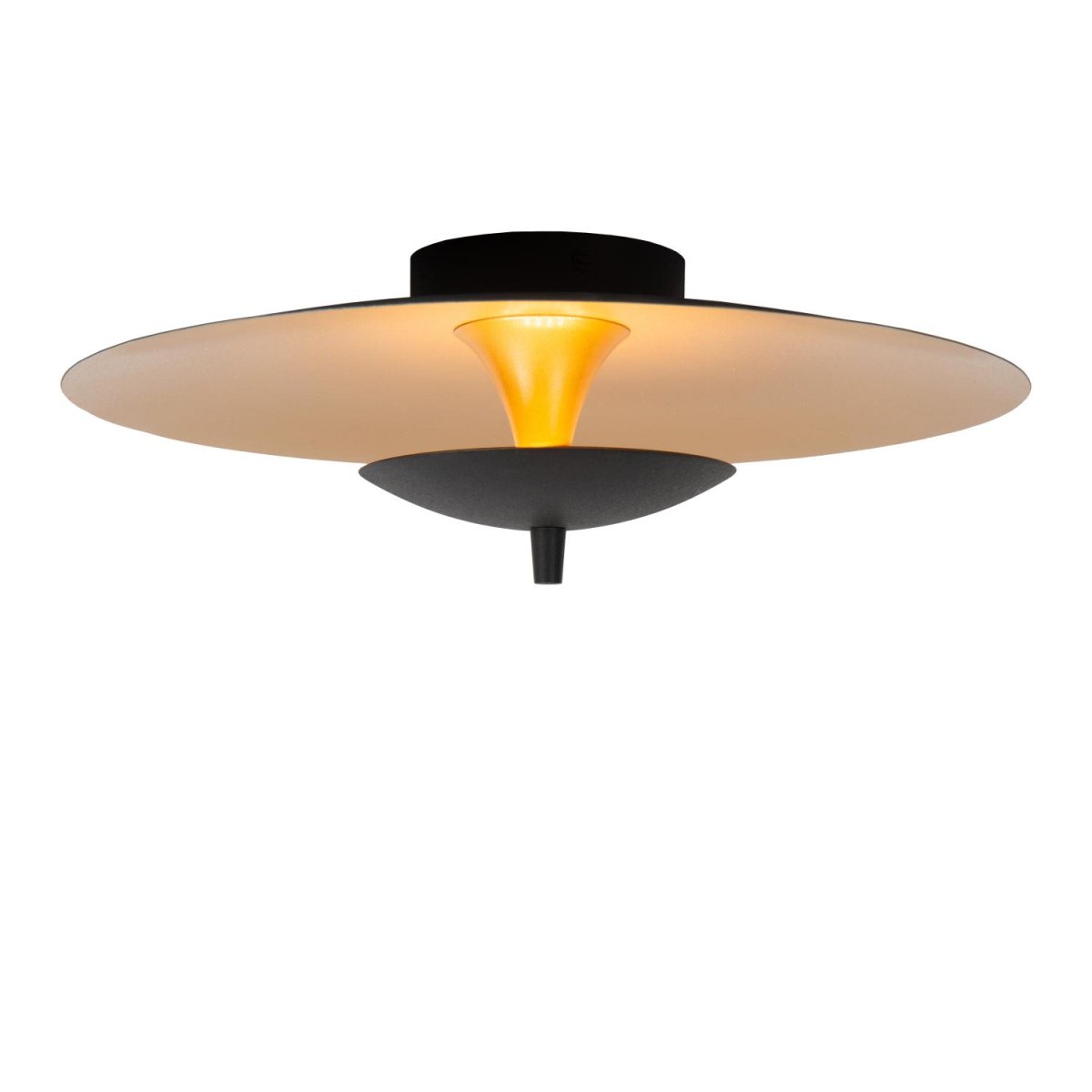 Vulcan Ø35 Svart plafond Fra Lucide - Diskret, men fengslende, moderne, men skiftende; koselig: denne lampen er en eksplosjon av stil og innovasjon som bringer magien til vulkanen inn i hjemmet ditt.