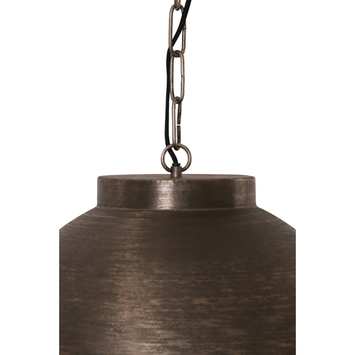 Kylie Ø60 Nikkel Taklampe Fra Light & Living - Kylie er en rustikk taklampe i metall med en glatt, mørk nikkelfinish, som skaper en varm og behagelig lysfordeling.