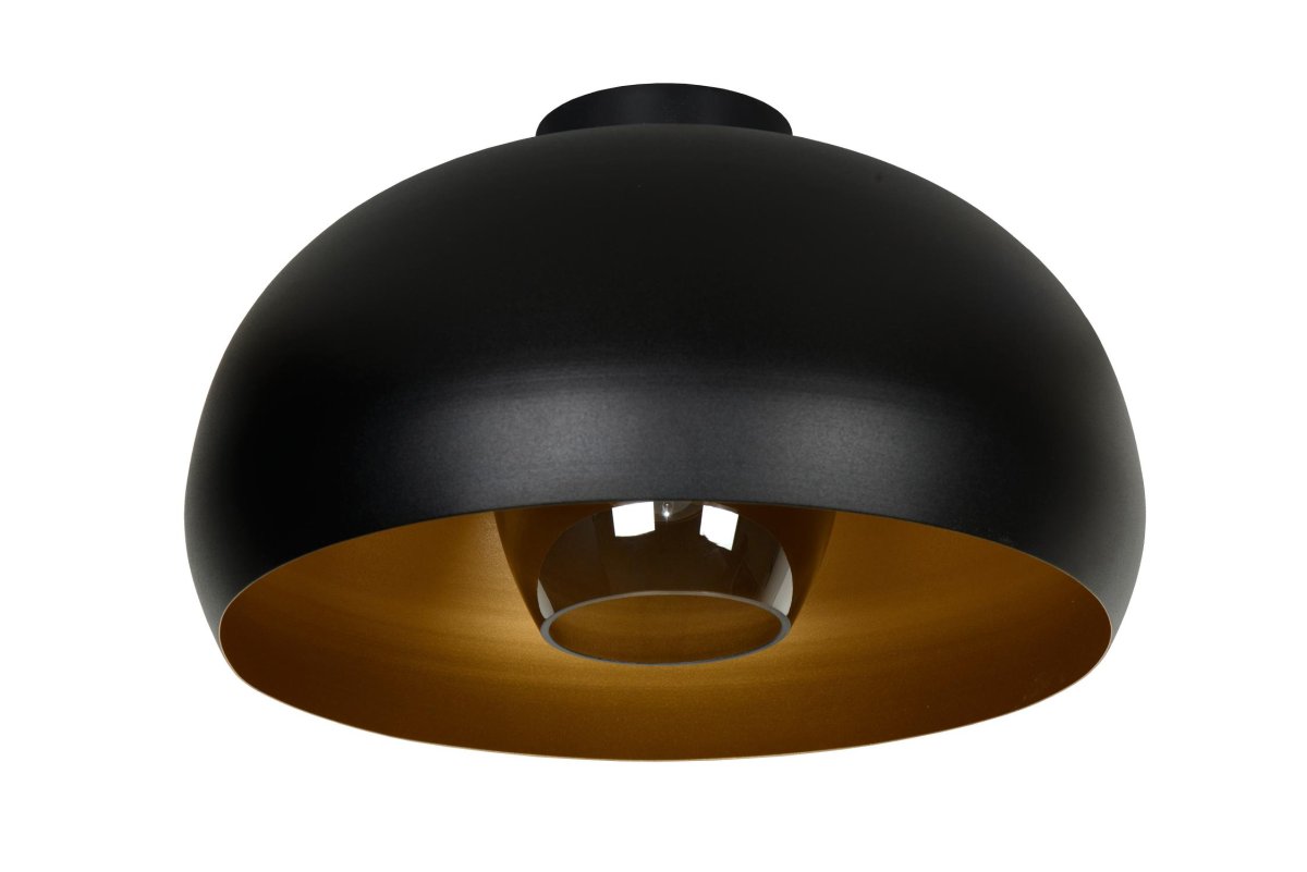 Sharan Ø38 Svart plafond Fra Lucide - Denne taklampen er langt fra liten, med en diameter p&aring; 38 centimeter og en h&oslash;yde p&aring; litt over 22 centimeter.