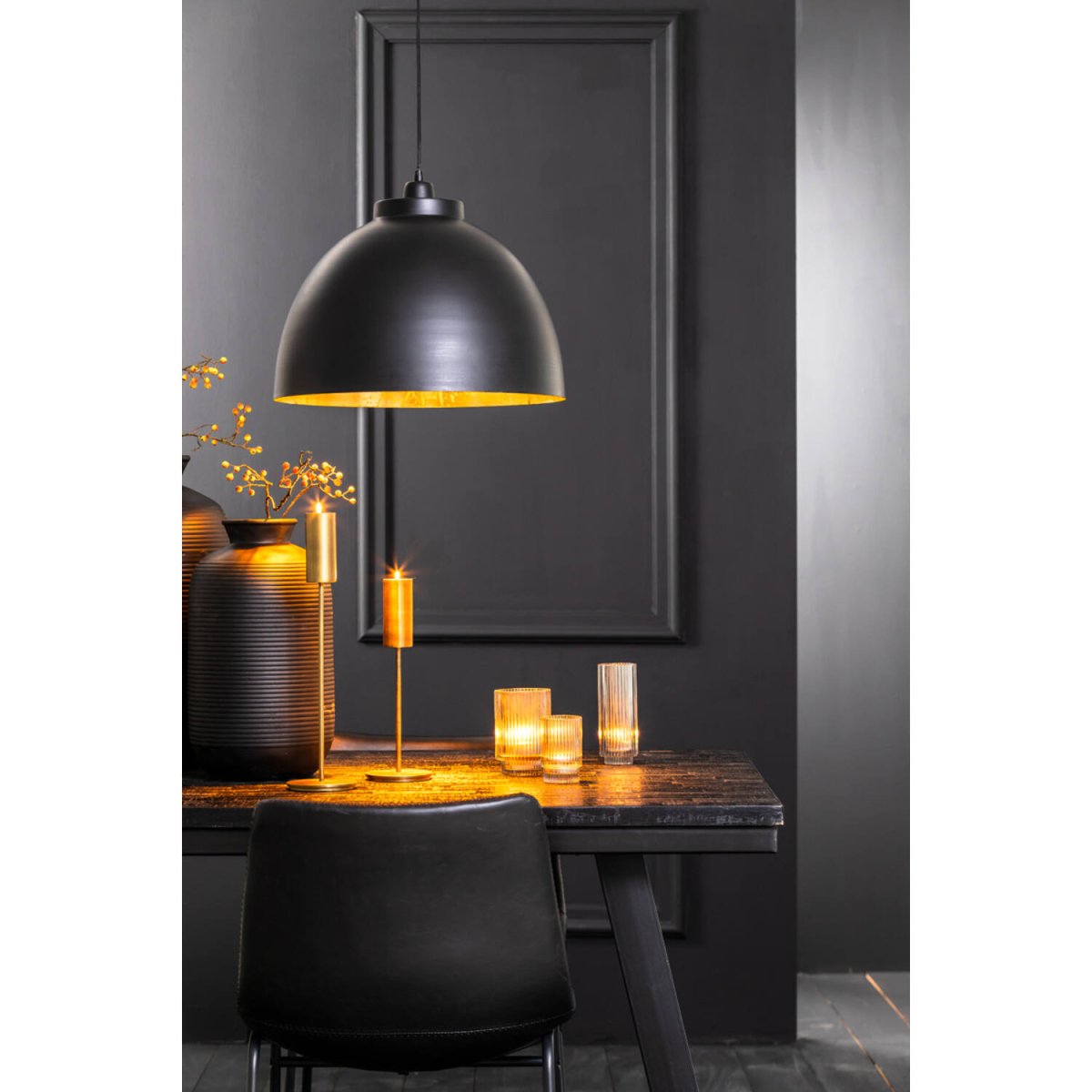 Kylie Ø45 Svart/gull Taklampe Fra Light & Living - 