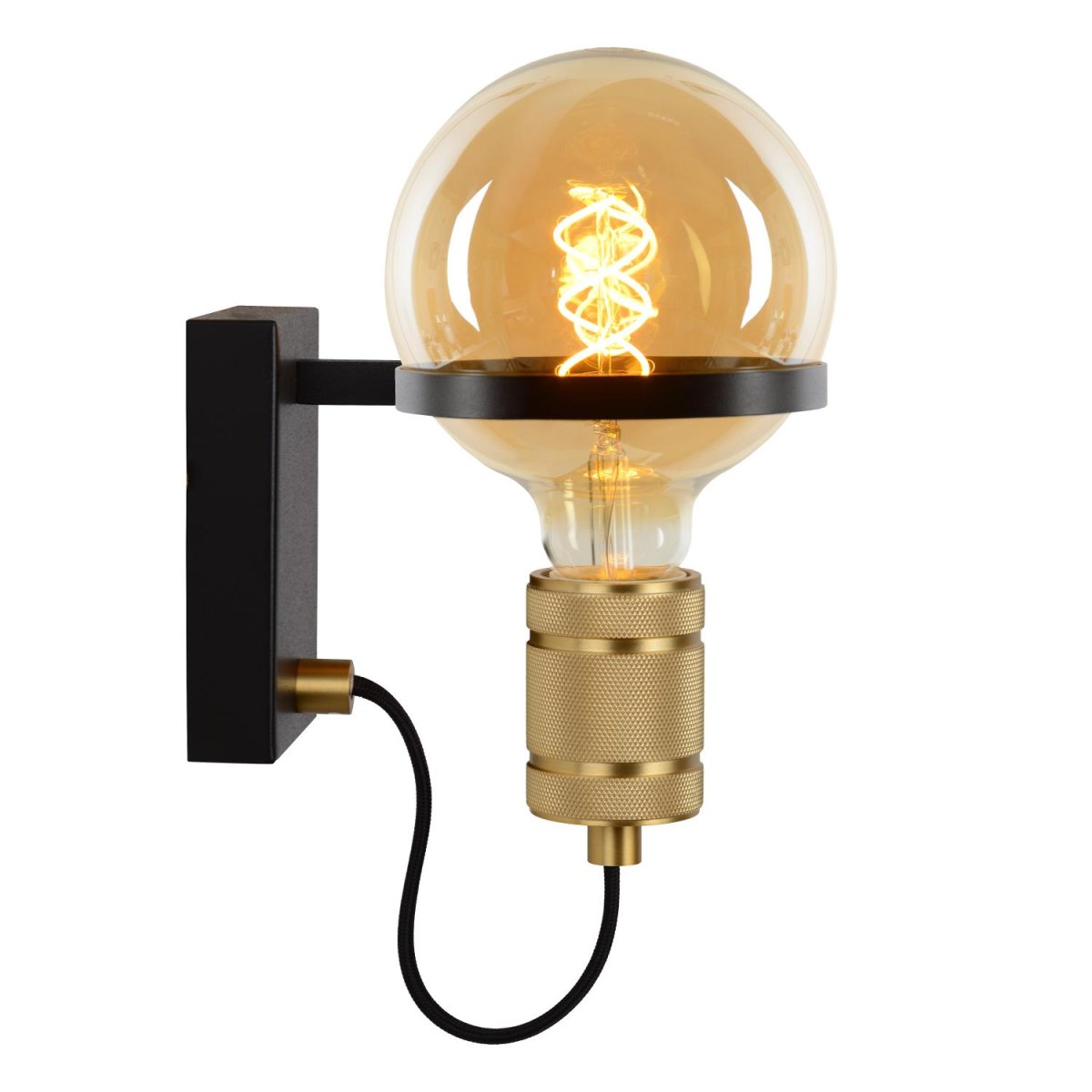 Ottelien 22cm Svart vegglampe Fra Lucide - Det er nettopp disse elementene som gj&oslash;r at vegglampen passer perfekt i b&aring;de moderne og rustikke interi&oslash;rer.