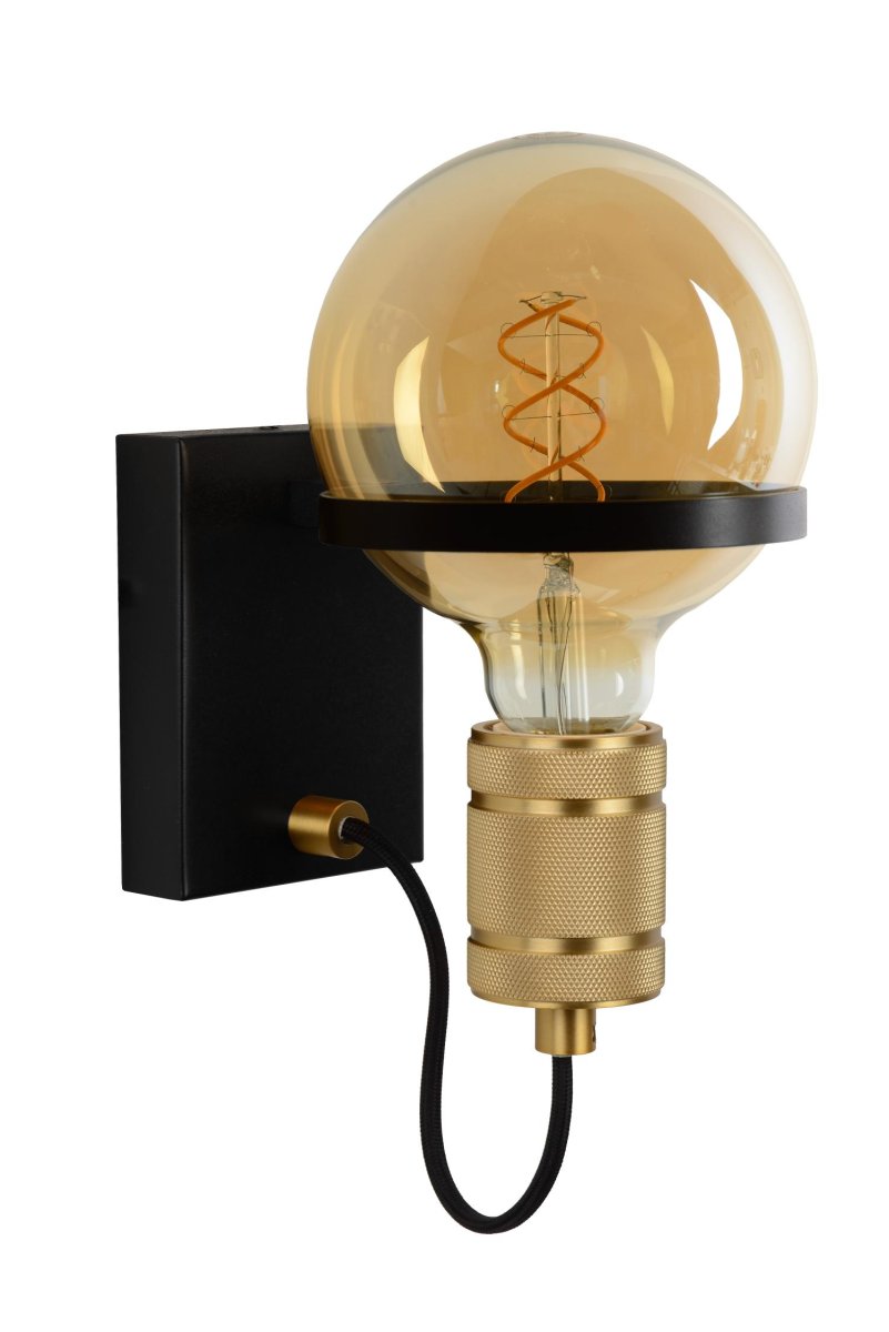 Ottelien 22cm Svart vegglampe Fra Lucide - Det er nettopp disse elementene som gj&oslash;r at vegglampen passer perfekt i b&aring;de moderne og rustikke interi&oslash;rer.