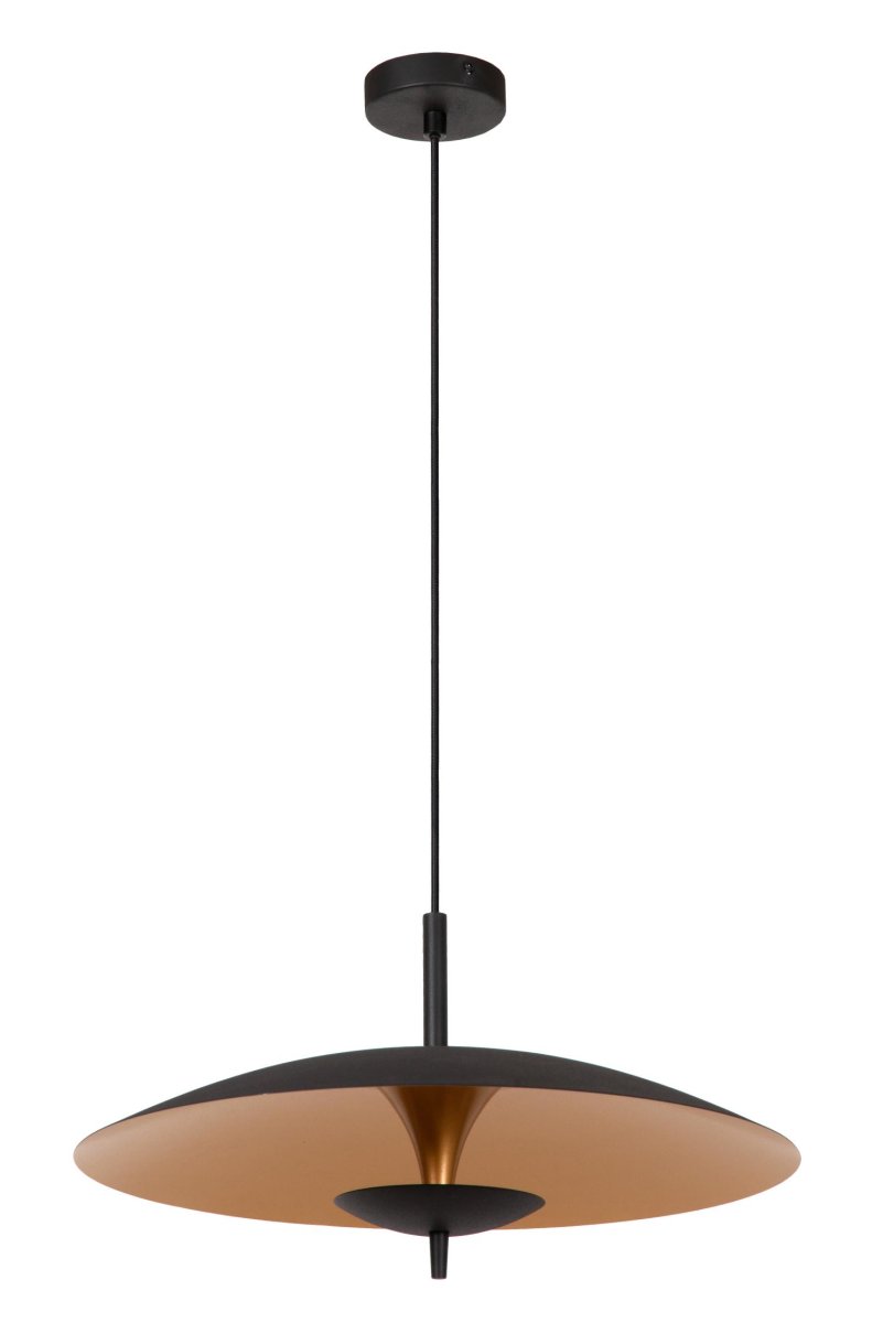 Vulcan Ø47 Svart Taklampe Fra Lucide - Vulcan er det perfekte midtpunktet for spisebordet ditt eller i stuen, og kombinerer det beste innen design og funksjon i en fascinerende fremvisning av lys og form.