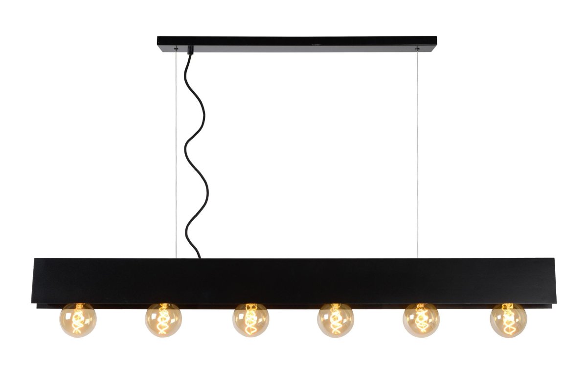 Surtus 134cm Svart Taklampe Fra Lucide - Den slanke konstruksjonen til p&aring;en; metallrammen er en absolutt merverdi for alt moderne interi&oslash;r.