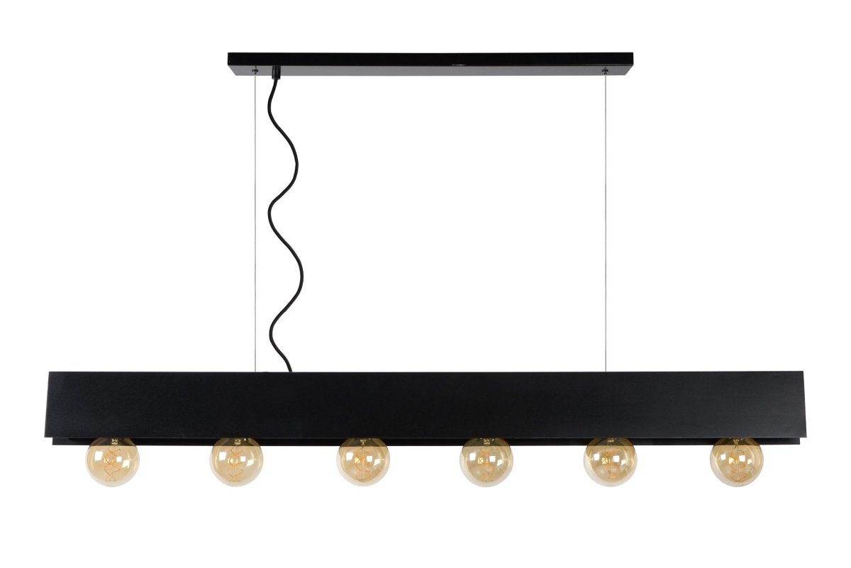 Surtus 134cm Svart Taklampe Fra Lucide - Den slanke konstruksjonen til p&aring;en; metallrammen er en absolutt merverdi for alt moderne interi&oslash;r.