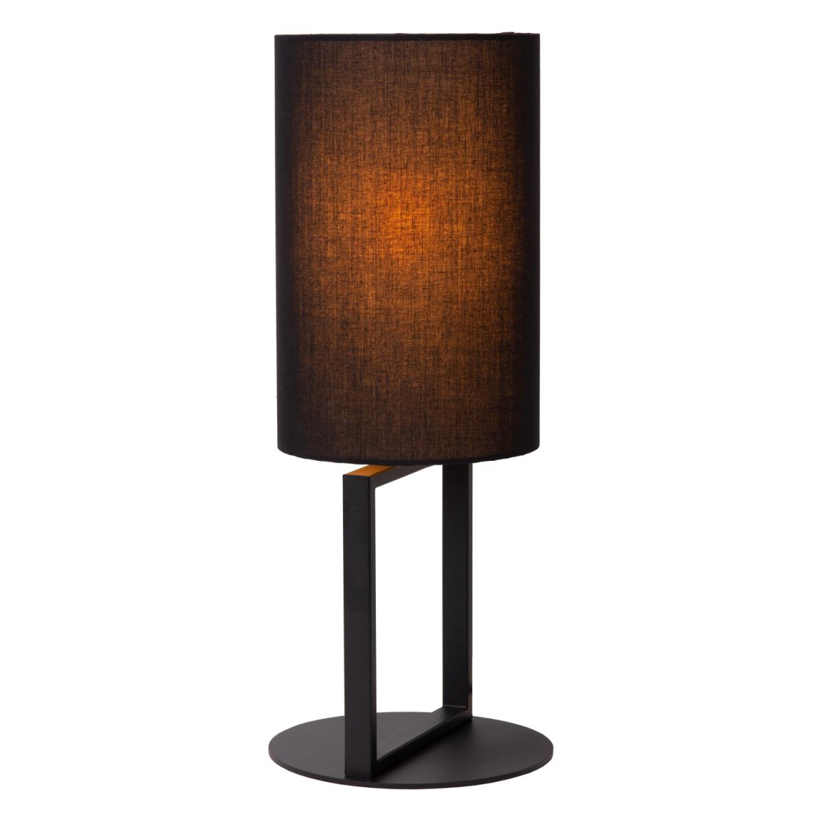 Herman 50cm Svart bordlampe Fra Lucide - Med sine runde og kantete former er Herman litt uforutsigbar og litt mystisk, noe som gjør ham til det perfekte tillegget til din byr&aring; eller nattbord.