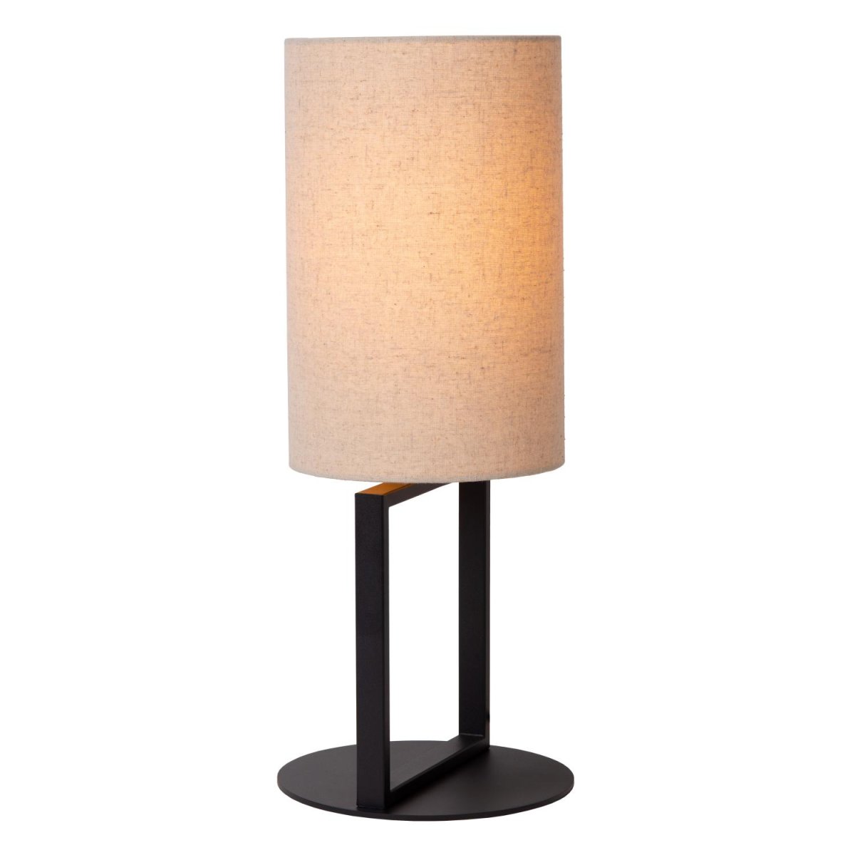 Herman 50cm Krem bordlampe Fra Lucide - Med sine runde og kantete former er Herman litt uforutsigbar og litt mystisk, noe som gjør ham til det perfekte tillegget til din byr&aring; eller nattbord.