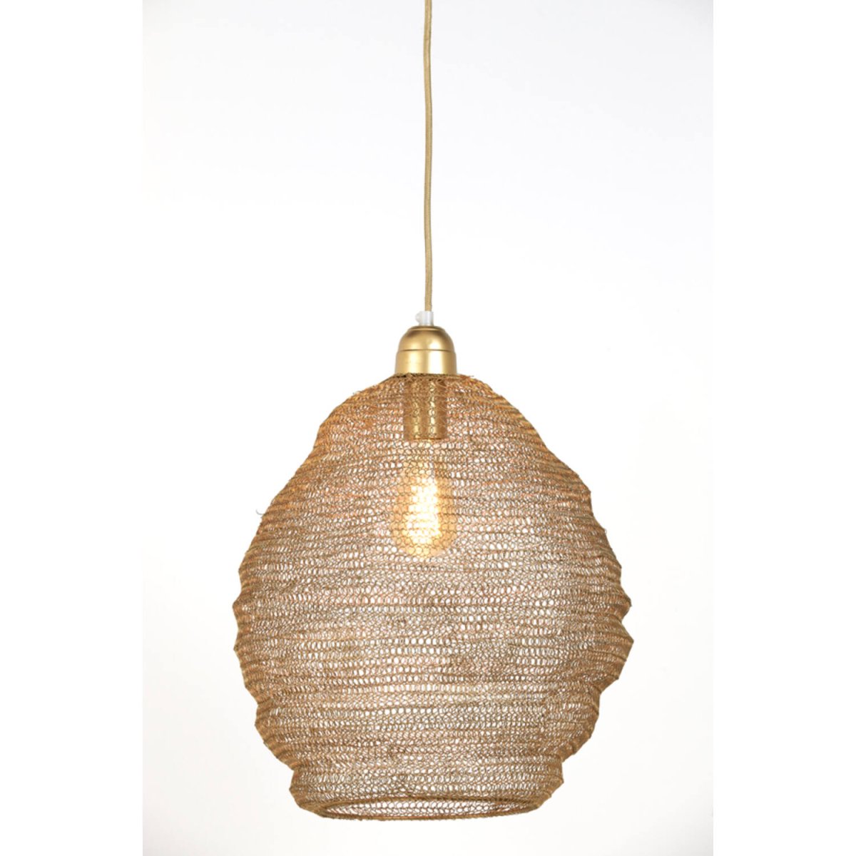 Nina Ø38 Bronse Taklampe Fra Light & Living - Det er et stilig valg for kj&oslash;kkenet, stuen eller soverommet hvor du &oslash;nsker &aring; legge til et snev av h&aring;ndverk og naturlig skj&oslash;nnhet.