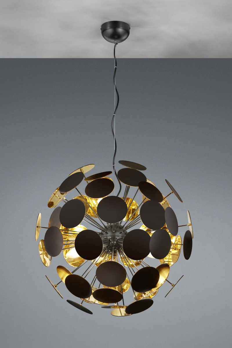 Discalgo Ø54 Svart Taklampe Fra Trio Lighting - Når den er tent, tilbyr den et vellykket samspill mellom design og skygge.