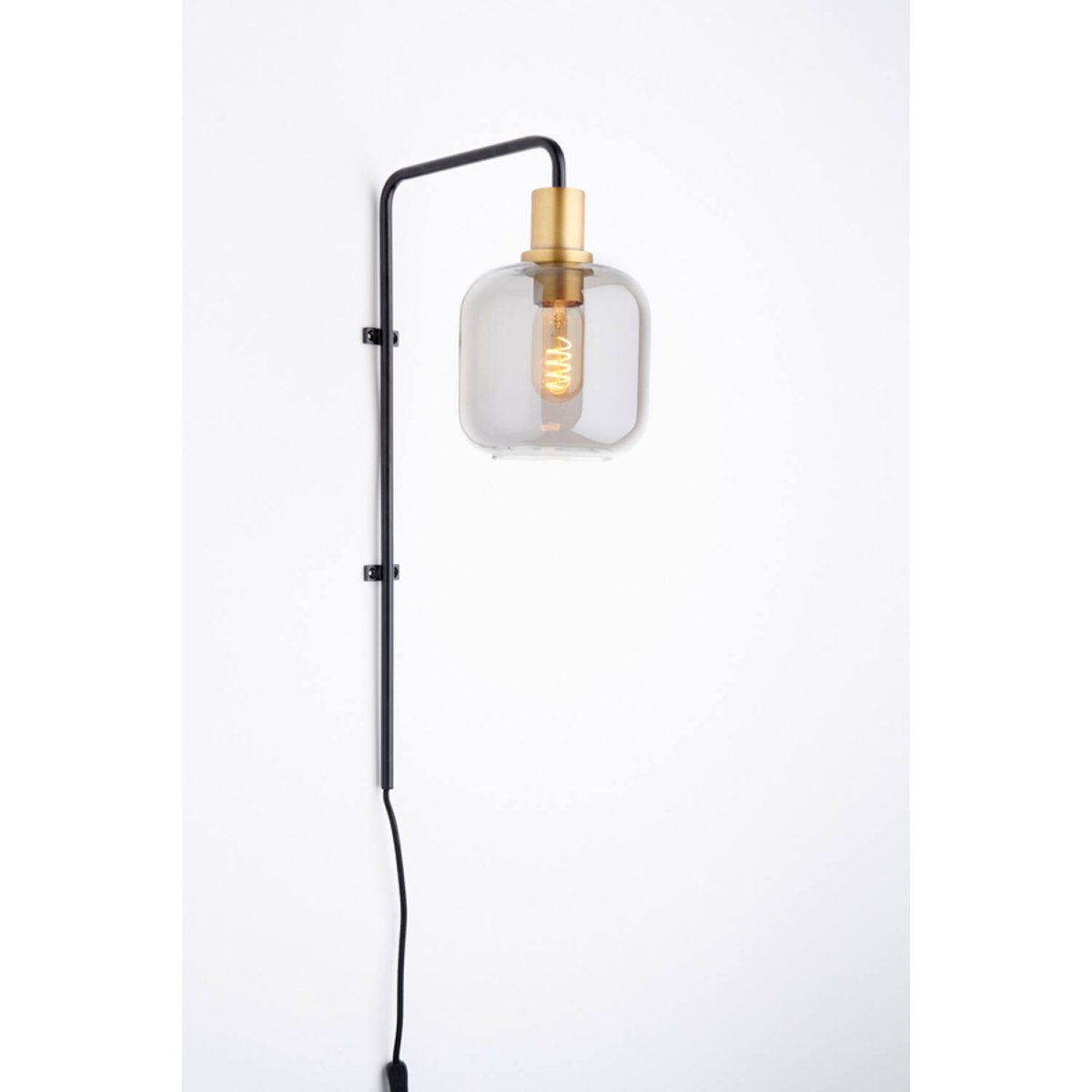 Lekar 32cm Svart vegglampe Fra Light & Living - 