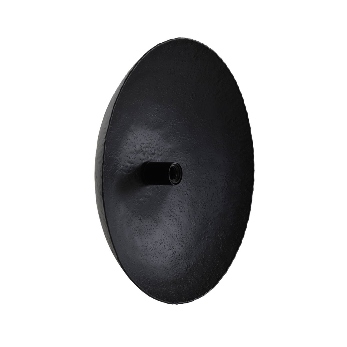 Neva Ø50 Svart vegglampe Fra Light & Living - Den stilige Neva-vegglampen har en rund, hamret metallskjerm i matt svart som skaper et industrielt preg.