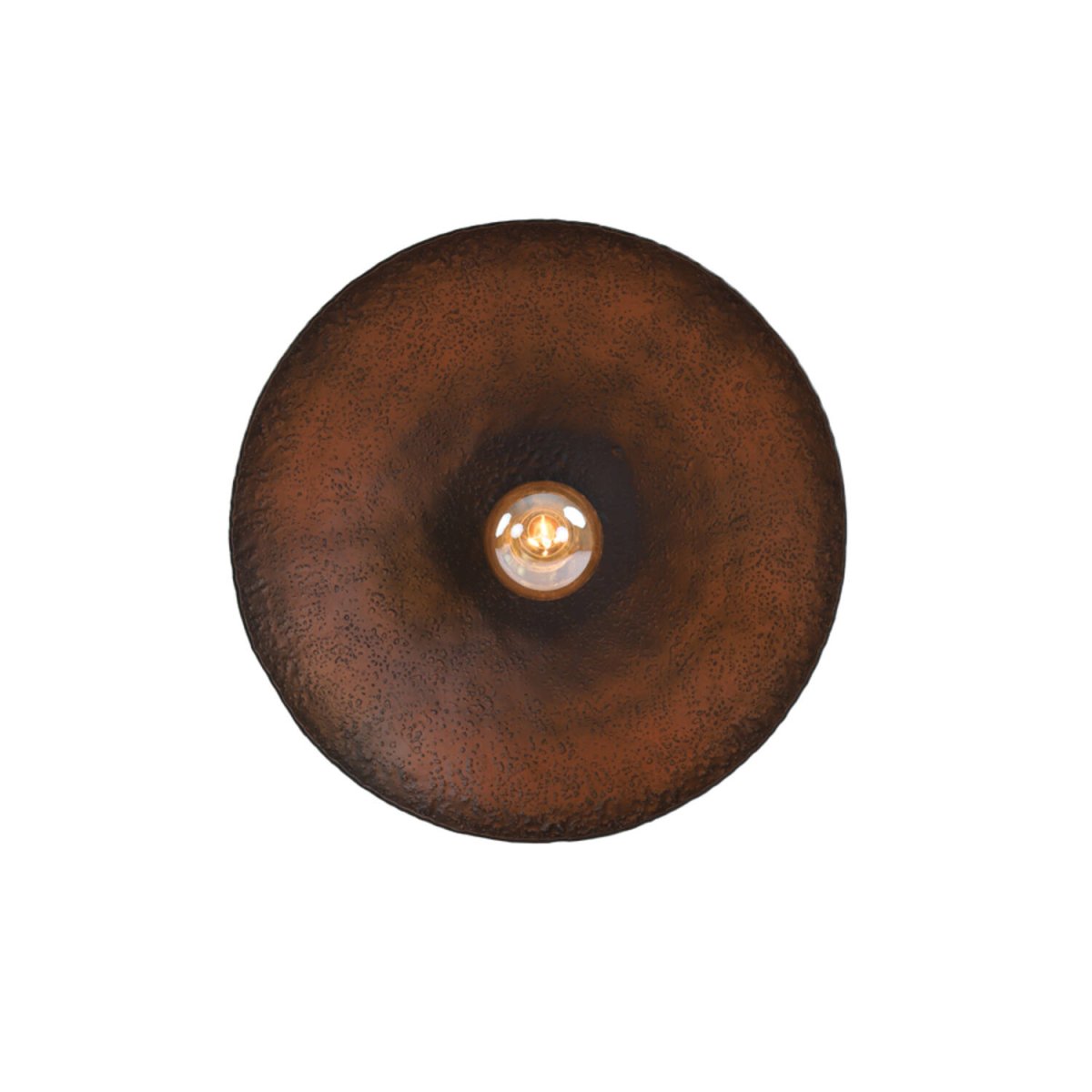 Neva Ø50 Svart vegglampe Fra Light & Living - Den stilige Neva-vegglampen har en rund, hamret metallskjerm i matt svart som skaper et industrielt preg.