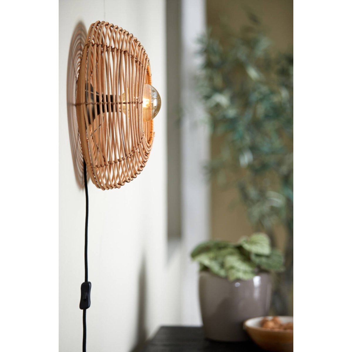 Milan Ø40 Natur vegglampe Fra Light & Living - 