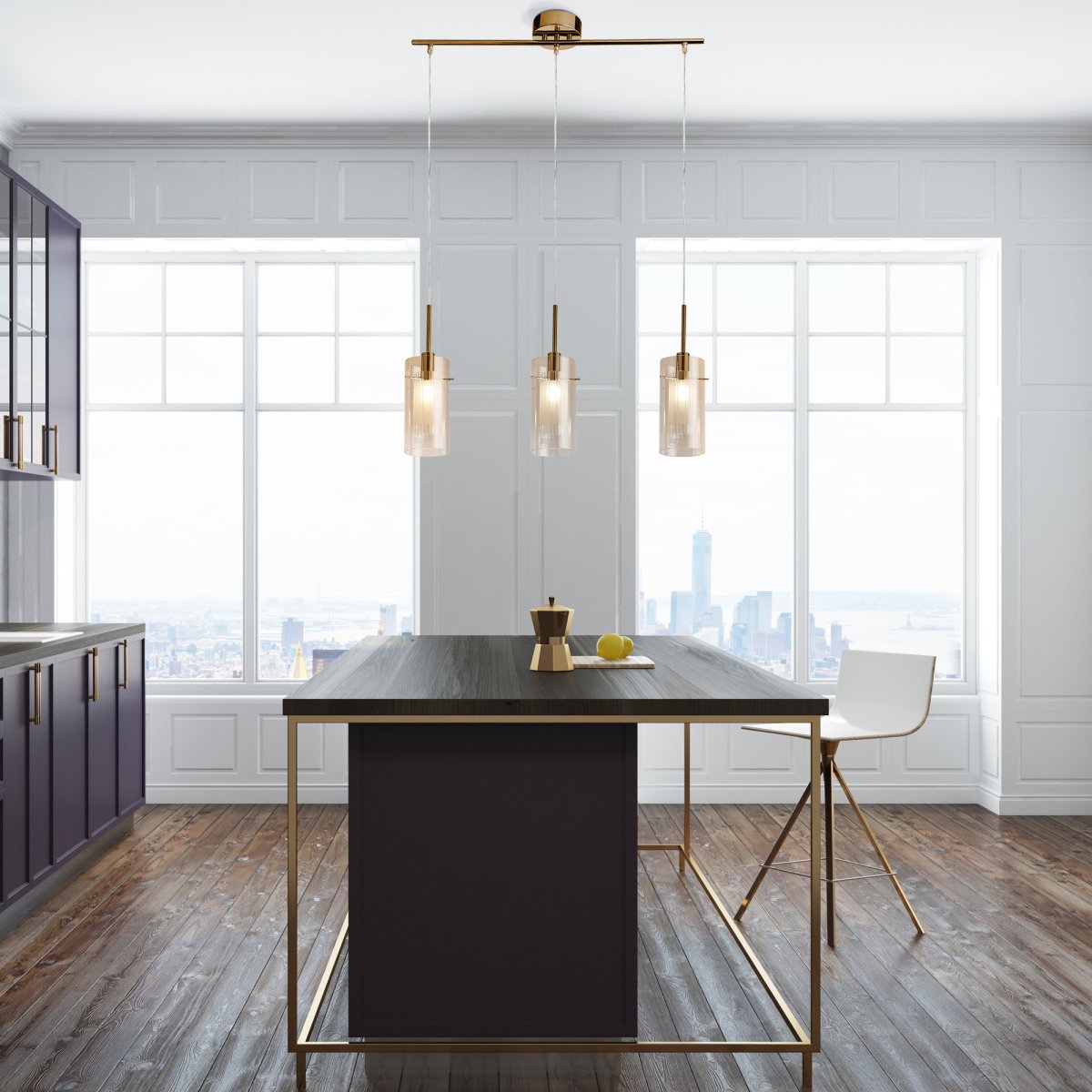 Duo 70cm Bronse Taklampe Fra Searchlight - Duo er en elegant og trendy takpendel som løfter atmosfæren.