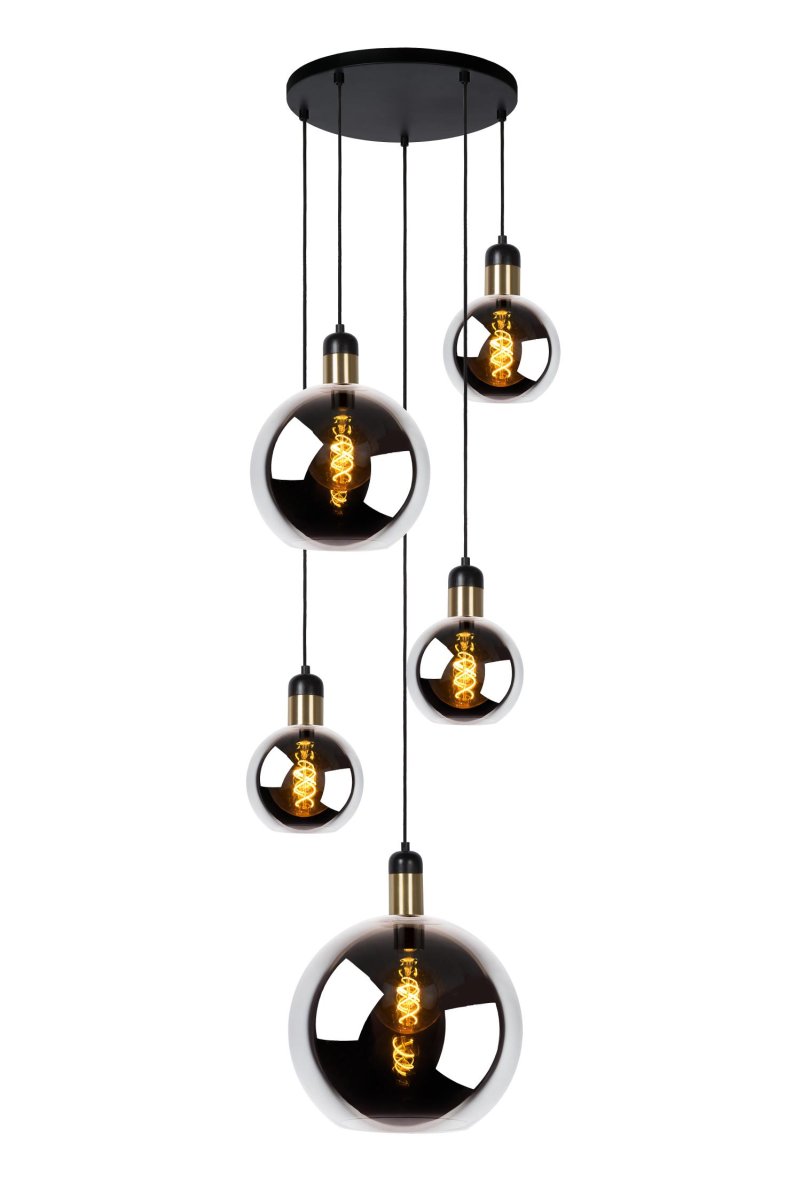Julius Ø65 Røykfarget Taklampe Fra Lucide - Unike produktegenskaper:Passer for bruk med LED-lyspærerLampen er justerbar i høydenLett å koble til en dimmer (ekskl.