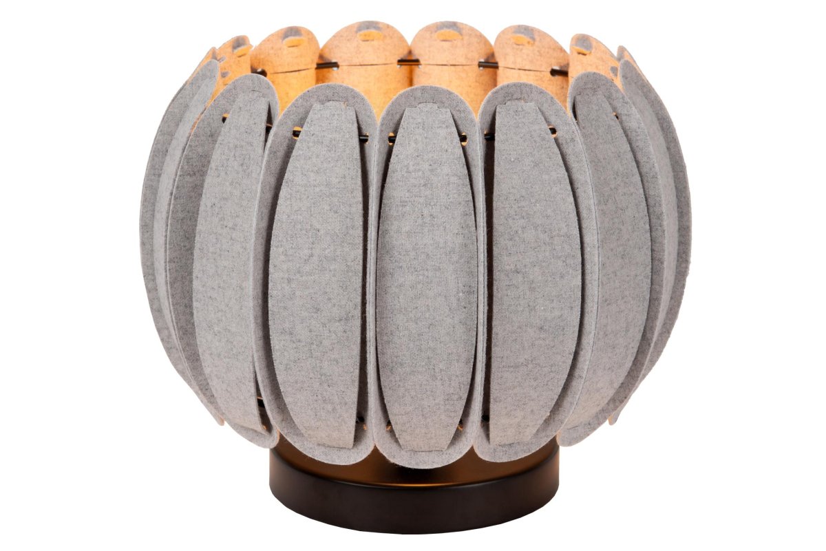 Spencer 20cm Grå bordlampe Fra Lucide - Hvis du liker retro-estetikk, koselige miljøer og øyeblikk av ro, så&aring; Spencer er det perfekte valget for øyeblikkelig å skape en rød atmosfære i hjemmet ditt.