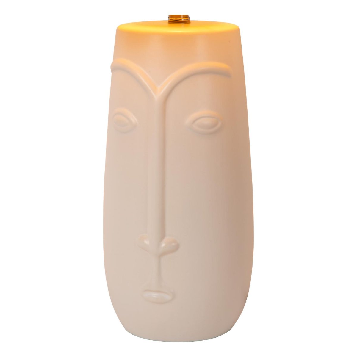 Viso 56cm Hvit bordlampe Fra Lucide - Med sin sylindriske base i høykvalitets keramikk og en lampeskjerm i raffia gir Viso en varm og koselig glød som skaper en rolig og harmonisk atmosfære.