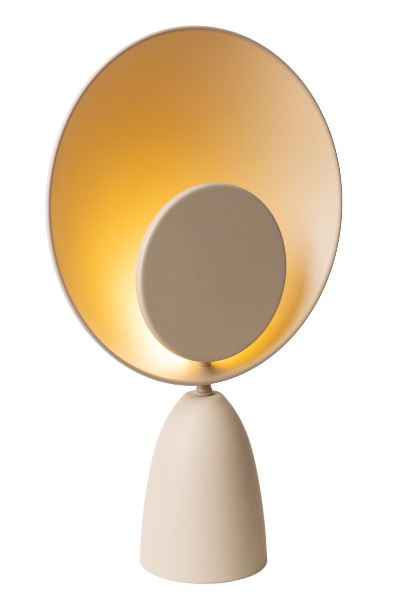 Castamar 40cm Taupe bordlampe Fra Lucide - Plasser den i hjørnet av et rom eller på et skjenk for å umiddelbart skape en kul retro-atmosfære.
