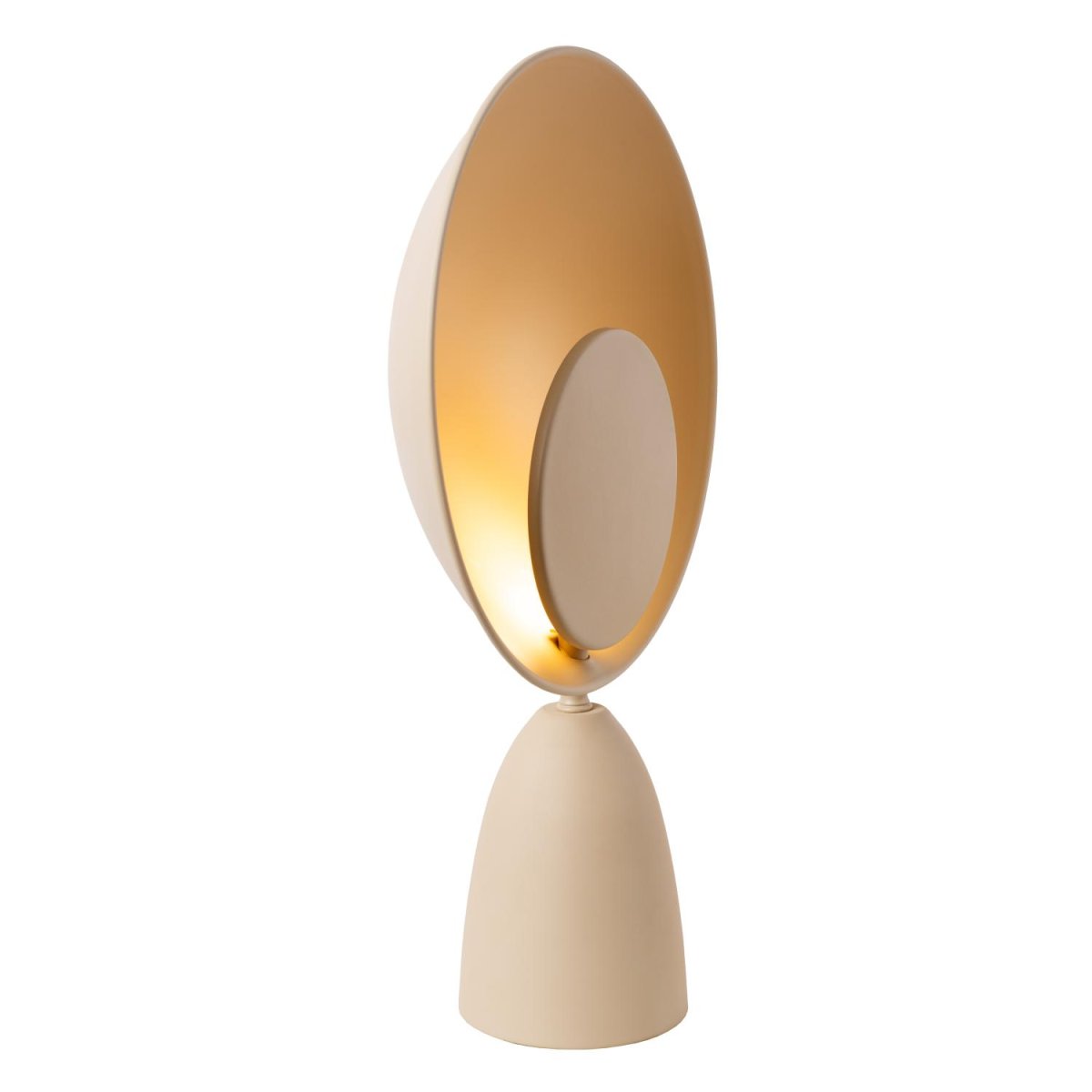 Castamar 40cm Taupe bordlampe Fra Lucide - Plasser den i hjørnet av et rom eller på et skjenk for å umiddelbart skape en kul retro-atmosfære.