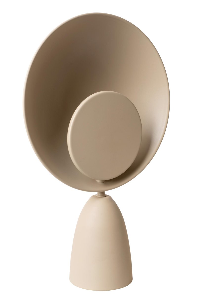 Castamar 40cm Taupe bordlampe Fra Lucide - Plasser den i hjørnet av et rom eller på et skjenk for å umiddelbart skape en kul retro-atmosfære.