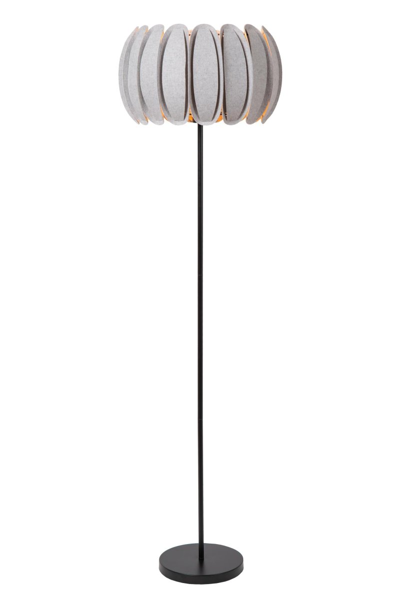 Spencer Grå gulvlampe Fra Lucide - Med en høyde på 156 centimeter er Spencer elegant og et ekte statement i ditt interiør.