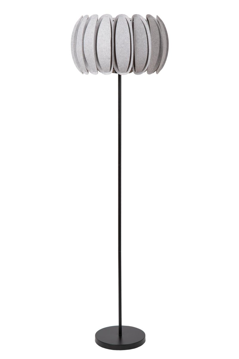 Spencer Grå gulvlampe Fra Lucide - Med en høyde på 156 centimeter er Spencer elegant og et ekte statement i ditt interiør.