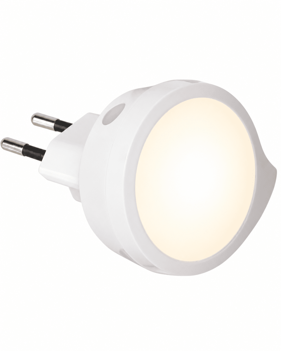 Nattlampe Sensor LED Hvit barnelampe Fra Star Trading - Et hendig nattlys som gir et mykt og behagelig lys på 4 lumen.
