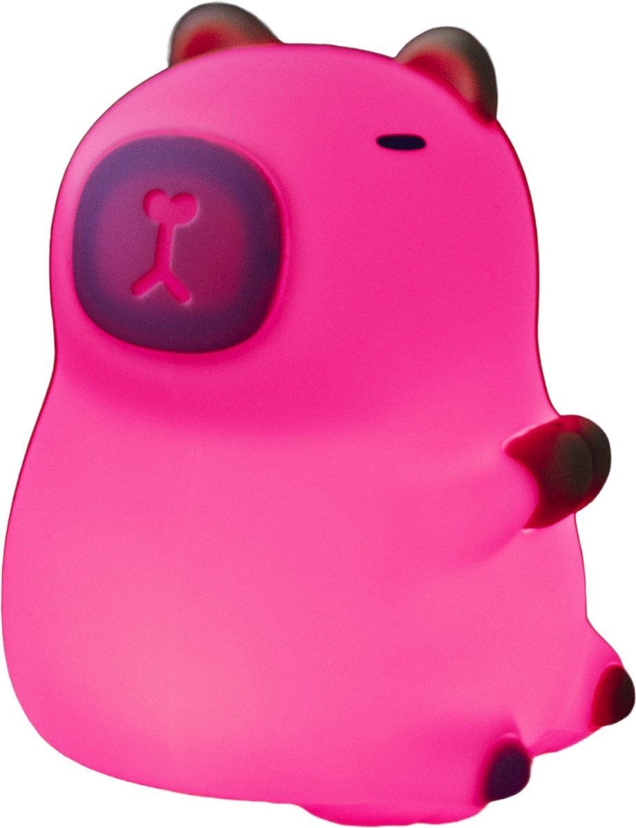 Capybara Hvit barnelampe Fra Star Trading - Lampen har en ber&oslash;ringsfunksjon, og med et lett trykk kan du sl&aring; den av og p&aring;, eller bytte mellom forskjellige vakre farger.