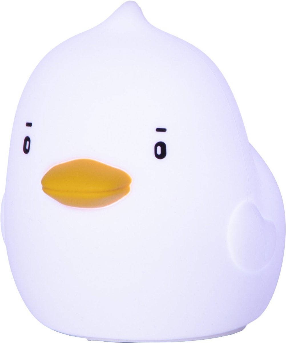 Duck Hvit barnelampe Fra Star Trading - Lampen har berøringsfunksjon, og med et lett trykk kan du dekke til, slå av eller bytte mellom forskjellige vakre farger.