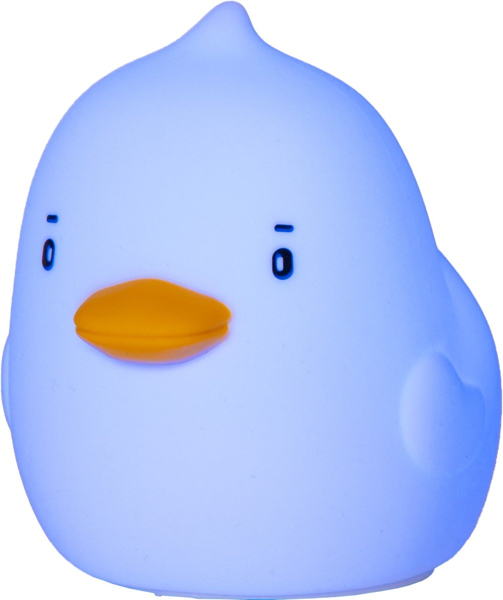 Duck Hvit barnelampe Fra Star Trading - Lampen har berøringsfunksjon, og med et lett trykk kan du dekke til, slå av eller bytte mellom forskjellige vakre farger.