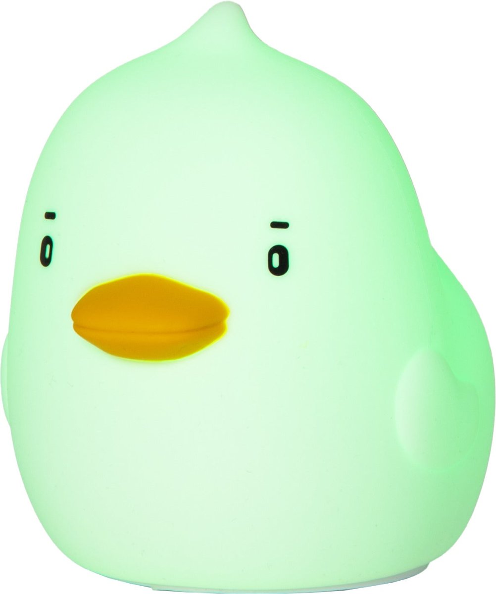 Duck Hvit barnelampe Fra Star Trading - Lampen har berøringsfunksjon, og med et lett trykk kan du dekke til, slå av eller bytte mellom forskjellige vakre farger.